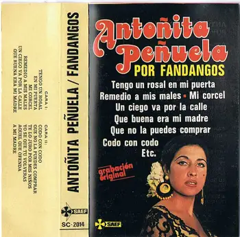 

Cassette Antonita Peñuela-By Fandangos - Saef 1980