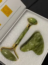 Rodillo de Jade Xiuyu Gua sha de piedra Natural, tablero raspador Guasha, conjunto de cuarzo, herramienta de masaje Facial, Estiramiento Facial, masajeador antiarrugas Delgado