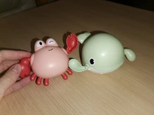 Bebé juguetes de baño dibujo animado Animal adorable tortuga cangrejo clásico bebé infantil juguete para nadar cadena juguete de cuerda para chico 2020 más nuevo