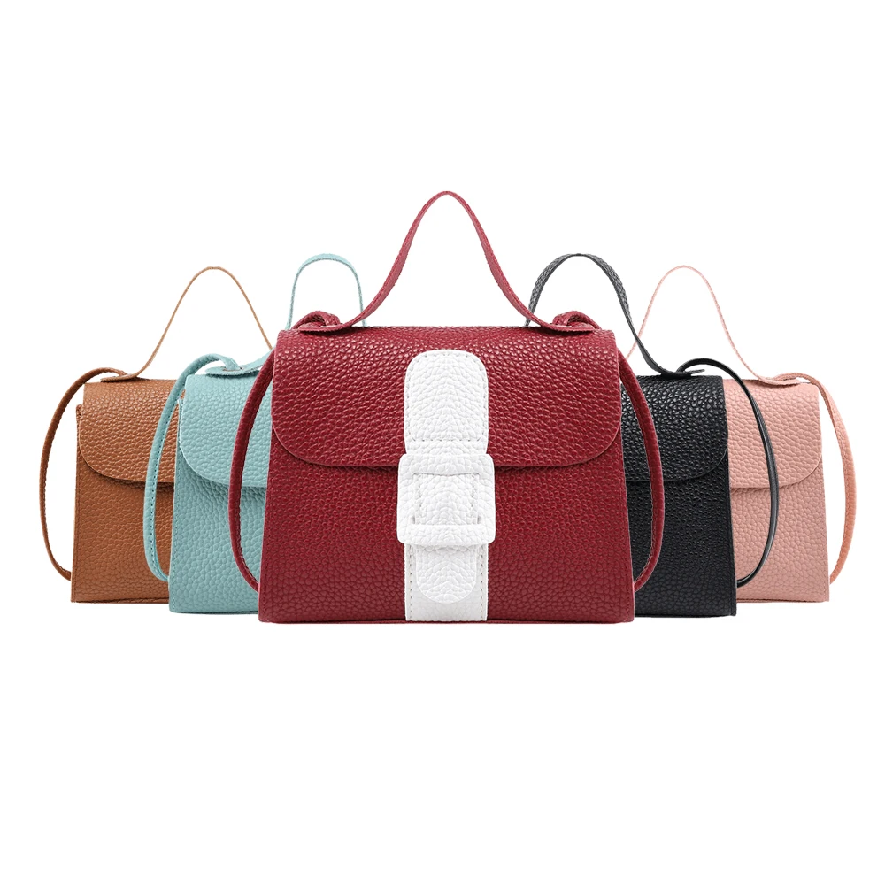 

women Messenger Crossbody shoulder Bags Female HandBags phonebag Sling Lady girl Purse fashion Bucket PU Leather red pink black