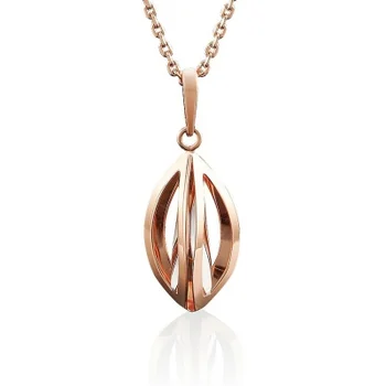 

Yuz platinum pendant in red gold
