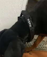 Collar de perro personalizado con grabado de nombre libre, hebilla de Metal fuerte, táctico, perro militar, con mango de Control, liberación rápida