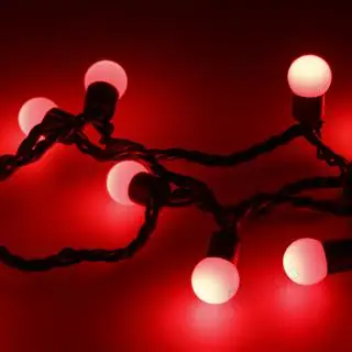 025580 Светодиодная гирлянда ARD-BALL-CLASSIC-D17.5-10000-BLACK-100LED RED(230V, 7W) ARLIGHT