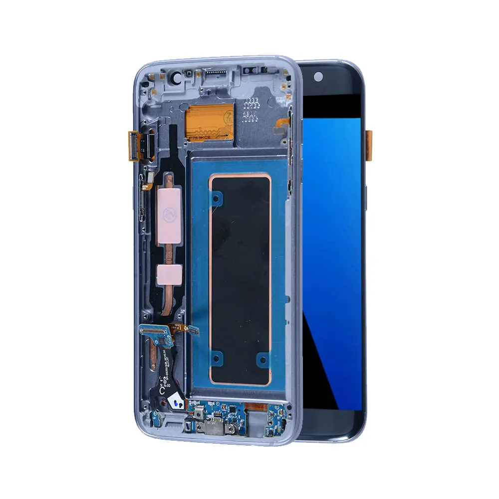 Ori SUPER AMOLED для samsung Galaxy S7 Edge G935F A V oled-дисплей ЖК-сенсорный экран с заменой рамки Переднее стекло Ремонт - Цвет: Black G935F