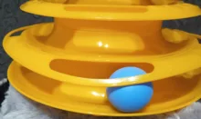 3 Levels Pet Cat Toy Tower Tracks Disc Interacitve Cat Toys Ball Training Amusement Plate