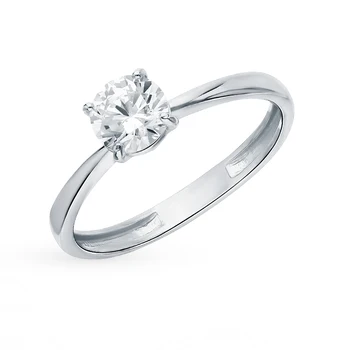 

Silver ring with cubic zirconia sunlight sample 925