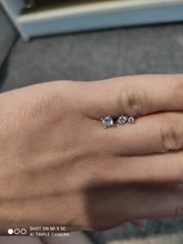 1 set CANNER 925 pendientes tipo botón de plata fina para las mujeres de circón de cristal pequeño mini pendiente pendientes para Piercing joyería brincos