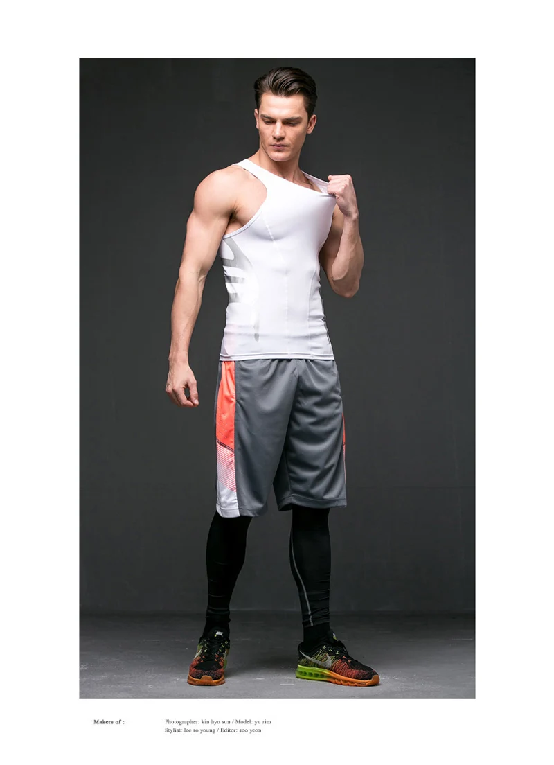 Sport Gym Workout Board Shorts with Tights For Men's