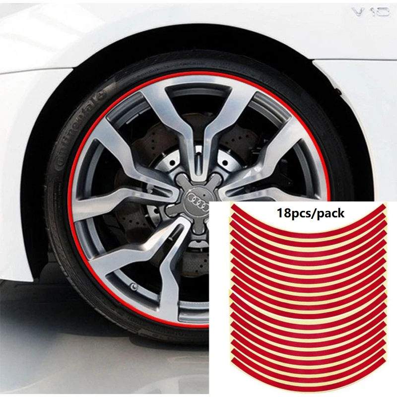 Universal Car Colored Wheel Hub Reflective Stickers Motorcycle Car Tire Ring Reflective Sticker 10 Inch To 17 Inch Hot Sale Car Stickers Aliexpress