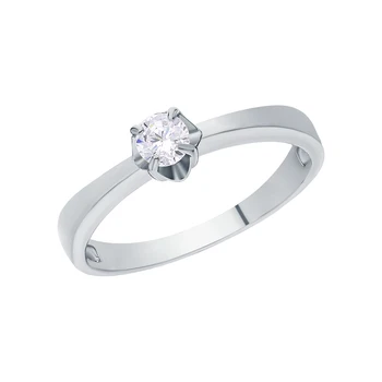 

Silver ring with cubic zirconia sunlight sample 925