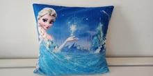 Funda de cojín de dibujos animados de Disney, colección de reina de Frozen, funda de almohada decorativa de princesa Elsa y Anna, sofá para habitación de siesta, regalo para bebés y niños
