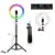 Кольцевая светодиодная лампа color (multicolor) RGB mj33 33 см с держателем смартфона и 2,1 - метровым штативом