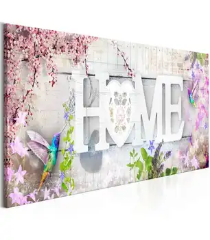 

Picture-Home and Hummingbirds (1 Part) Pink Narrow