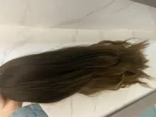 LOUIS FERRE-Peluca de cabello sintético para mujer afroamericana, cabellera artificial ondulado con flequillo, color marrón claro, fiesta de Cosplay, Alta Temperatura