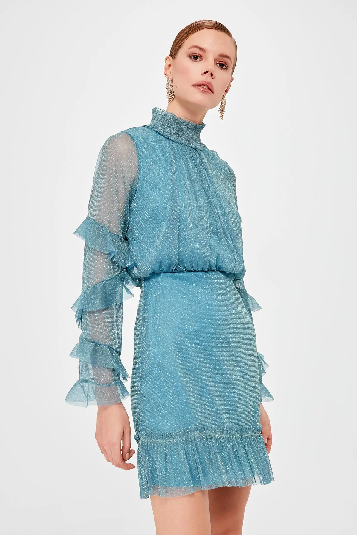 Trendyol Luminous Flywheel Detail Dress TPRSS20EL0115 |