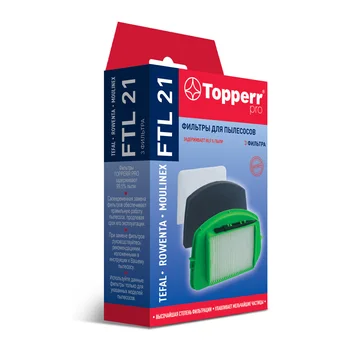 

Filter set Topperr FTL 21 vacuum cleaner TEFAL, ROWENTA, MOULINEX series City Space Cyclonic (3 filter + brush remover N