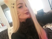 L-Email Wig Blonde Ahri Cosplay Synthetic-Hair KDA Baddest Heat-Resistant with LOL Ears