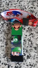 Super Mary de la serie Mario Louis brothers para niños, juego de pulsera con cinta original periférica, regalo de cumpleaños