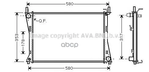 Радиатор Охлаждения Двигателя Ava арт. FDA2325