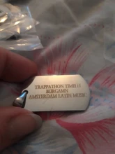 Minimalista de acero inoxidable collar con chapa de perro personalizar nombre padre para mi hijo personalizado familia regalo