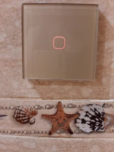 Glass-Switch Wall-Light Crystal Minitiger White 1-Gang Luxury Standard 1-Way EU