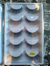 Eye-Makeup-Tools False-Eyelashes Multipack Fluffy Handmade G806 Natural Wispy 5-Pairs