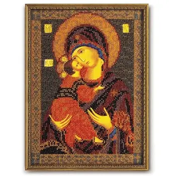 

B147 set for embroidery with beads 'Tiny ''vladimirskaya богородица', 18x25 cm