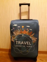 Fundas de equipaje gruesas con patrón de diseño de ciudad, cubierta protectora para maleta con carrito, accesorios de viaje, 18-32 pulgadas