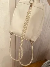 Correa con perlas para bolso de mujer, accesorio para bolso, manijas para cinturón, cadena de cuentas, piezas de mano, cierre plateado/dorado/negro