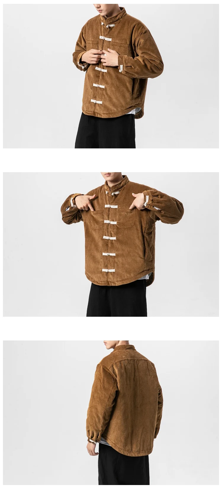 Новинка, зимняя куртка, Мужская, свободный воротник, японский ретро-пальто, толстая, сохраняет тепло, китайский стиль, хлопковая куртка и пальто, 5XL, B375-JK20