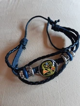 Cobra Kai-pulsera de cuero para seguidores, brazalete de cuero para amantes de la Opera americana