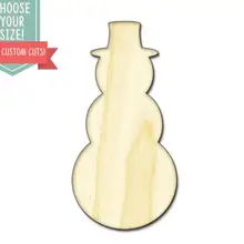 10 Снеговик деревянные вырезанные на заказ Выберите свой размер-лазерная резка Деревянные Художественные товары для рукоделия Настенный декор свадебный детский DCS0592