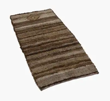 

81x168 Cm Brown Handmade Vintage Tulu Rug-3x5 Ft
