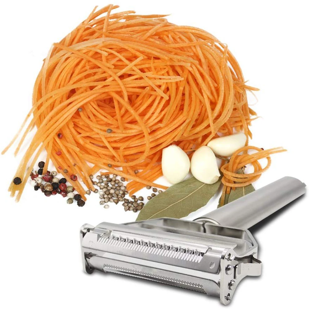 

2 in 1 Multifunctional Stainless Steel Grater Peeler Vegetable Peeler&Julienne Cutter Potato Carrot Grater Kitchen Tools