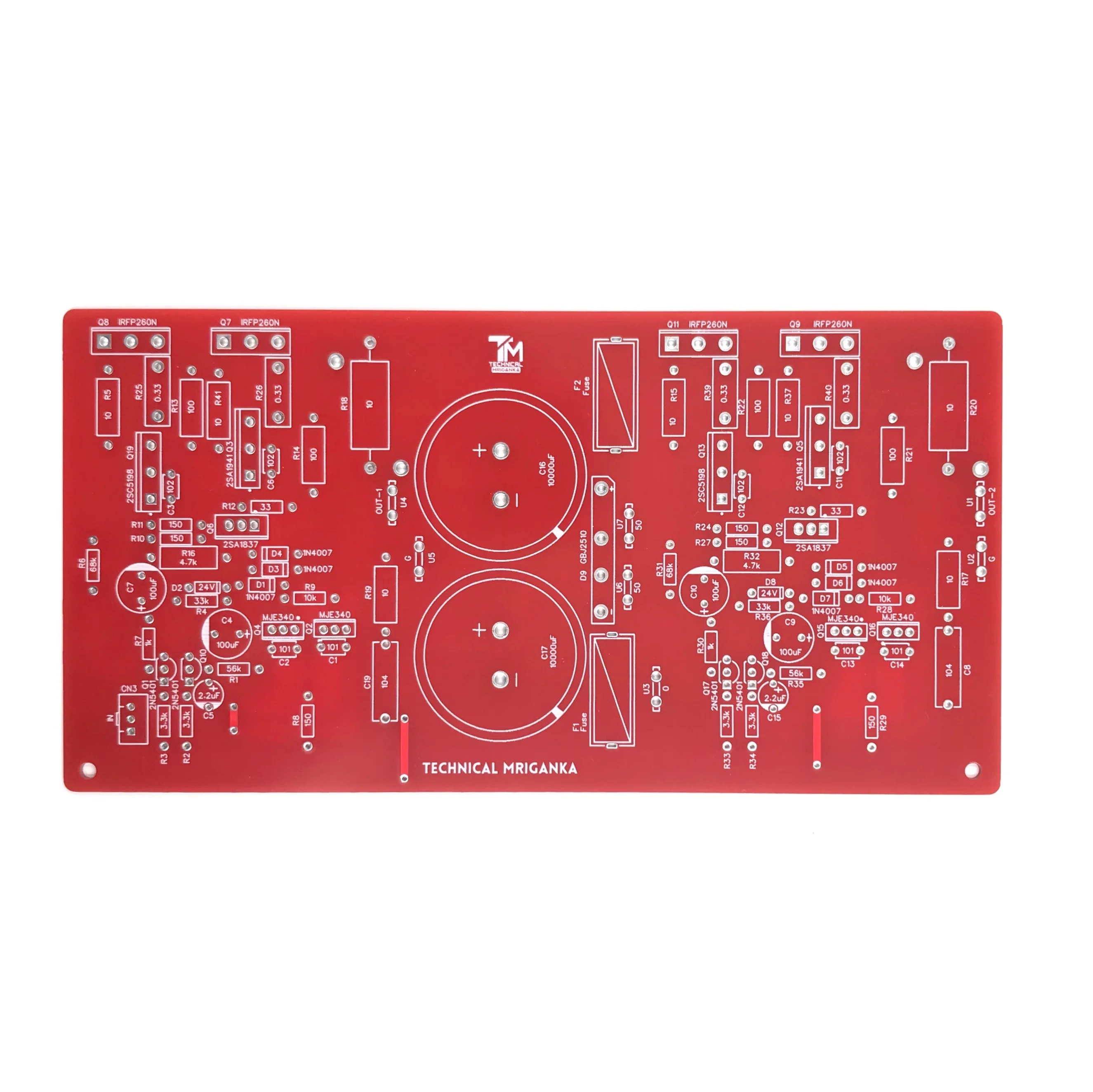 Mosfet Power Amplifier Class AB HiFi Circuit Board PCB 2x200W RMS
