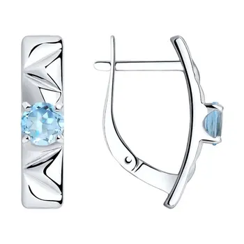 

Earrings from silver with Topaz