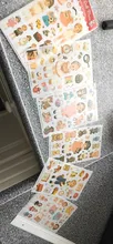 Lote de 6 hojas de pegatinas de papel kawaii para chica, calcomanía de nota, etiqueta de decoración, multifunción, súper regalo