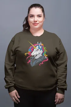 

Angemiel Wear Cool Unicorn Green Women Sweatshirts