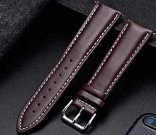 REMZEIM-Correa de reloj de cuero genuino para hombre y mujer, banda de reloj de 18mm, 20mm, 22mm y 24mm, accesorios de reloj, Correa marrón y negra