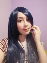 Peluca de pelo corto sintético rosa para Cosplay, para mujeres, Lolita, Amarillo, Azul, Morado, rojo, longitud media, MUMUPI