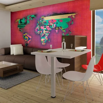 

Wall mural-Avant-garde World map 300x231 cm