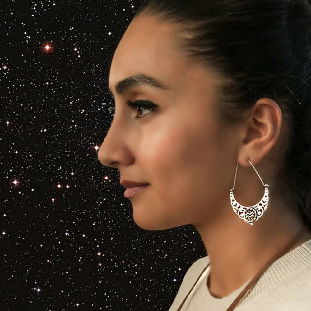 

Biggdesign Women Sagittarius Silver Earrings, Bronze Detail, Zodiac Icon, Zodiac Special Jewelry, 925 Carat Silver