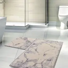 Коврики для ванной нескользящие Противоскользящие коврики Нескользящие анти плесень Sarah Flosl хлопок дымоход 2'Li набор 60X100 cm-50X60 см