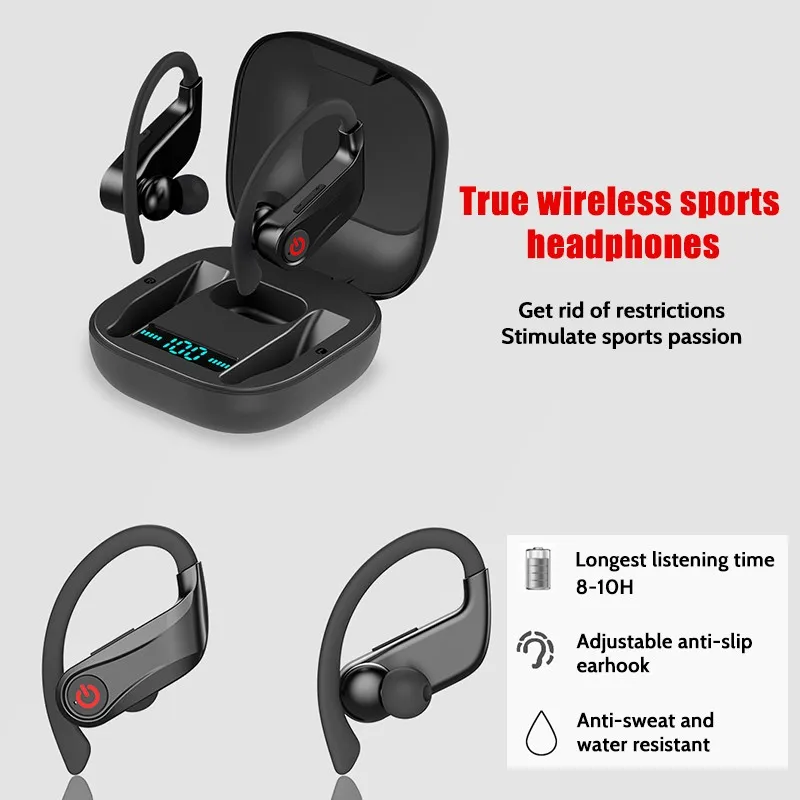 HBQ PRO TWS, настоящие беспроводные наушники, Bluetooth 5,0, стерео спортивные наушники, чехол, 950 мА/ч, водонепроницаемые наушники, гарнитура, микрофон, PK Q32 Q62