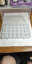 Mordoa-caja de almacenamiento de cuentas de plástico transparente con 28 ranuras, caja organizadora para herramientas de manicura de decoración de uñas, expositor de joyería
