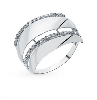 

Silver ring with cubic zirconia sunlight sample 925