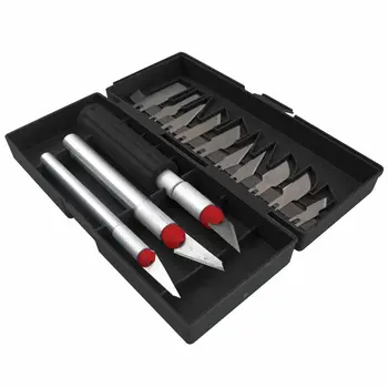 전문 유틸리티 나이프 13 조각 금속 벽지 커터 블랙 장식 크리스마스 종이 사무실 학습 및 산업