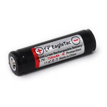 

Eagletac 14500 Li-Ion Battery 3,7V 750mAh IC-Protected Pack 1ud.