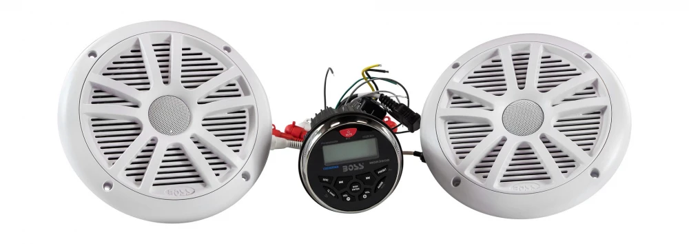 Аудиосистема BOSS AUDIO MCKGB350W.6 (магнитола+2 колонки) в катер MR6W |