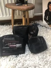 Conjunto de 3 piezas de neceser transparente para mujer, estuche de maquillaje con función de viaje, organizador de maquillaje con cremallera, bolsa de almacenamiento, bolsa de aseo personal